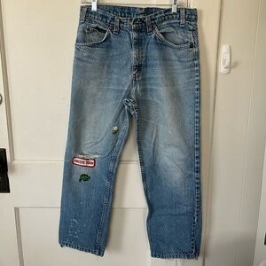 Vintage one-of-a-kind Orange Tab Patchwork Levi’s